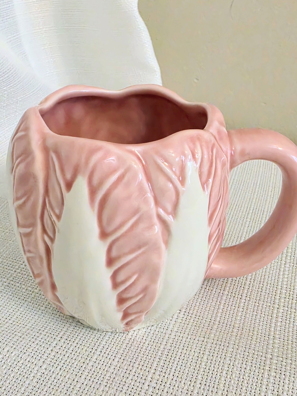Radicchio Cabbage Leaf Pink Coffee Mug Ceramic Cup 15oz Threshold Cottage